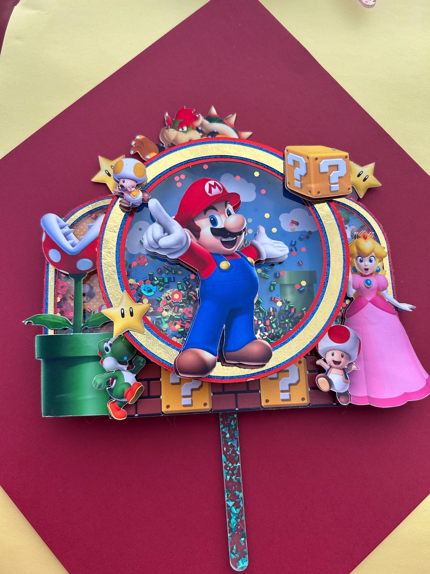 Super Mario Birthday Party Cake Topper