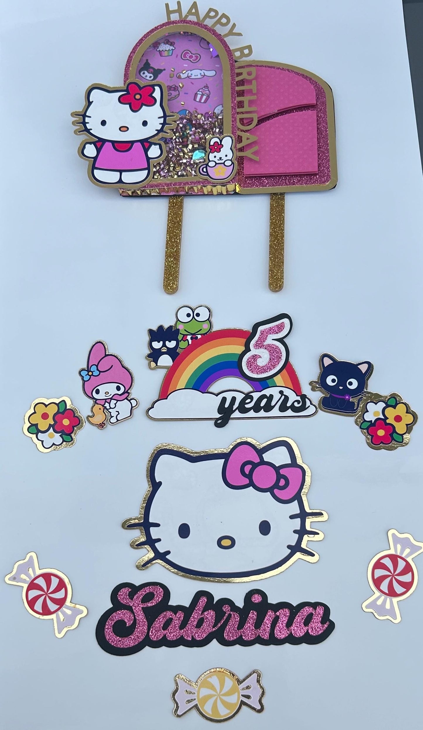 Kitty Birthday Cake Topper