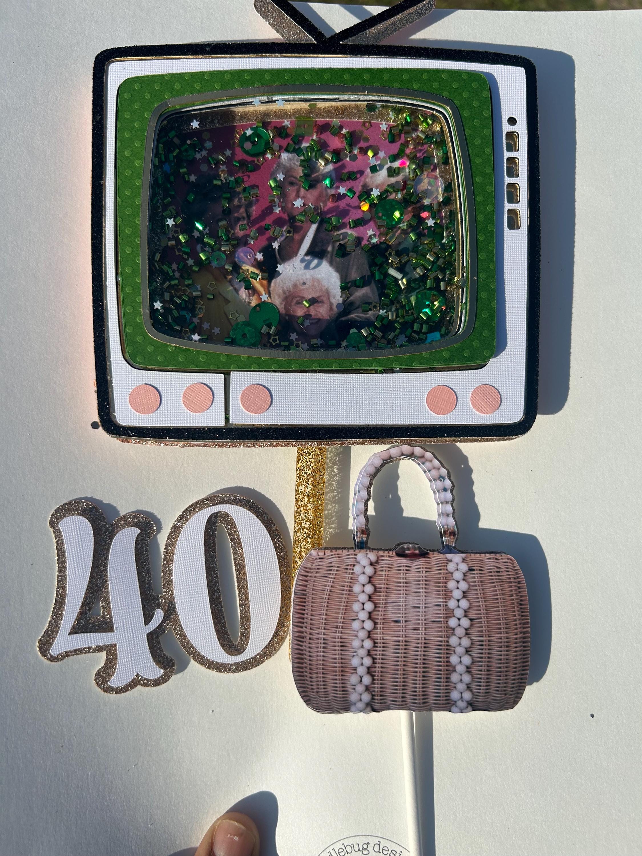 Golden Girls  Birthday Cake Topper β Retro TV Shaker & Purse Design