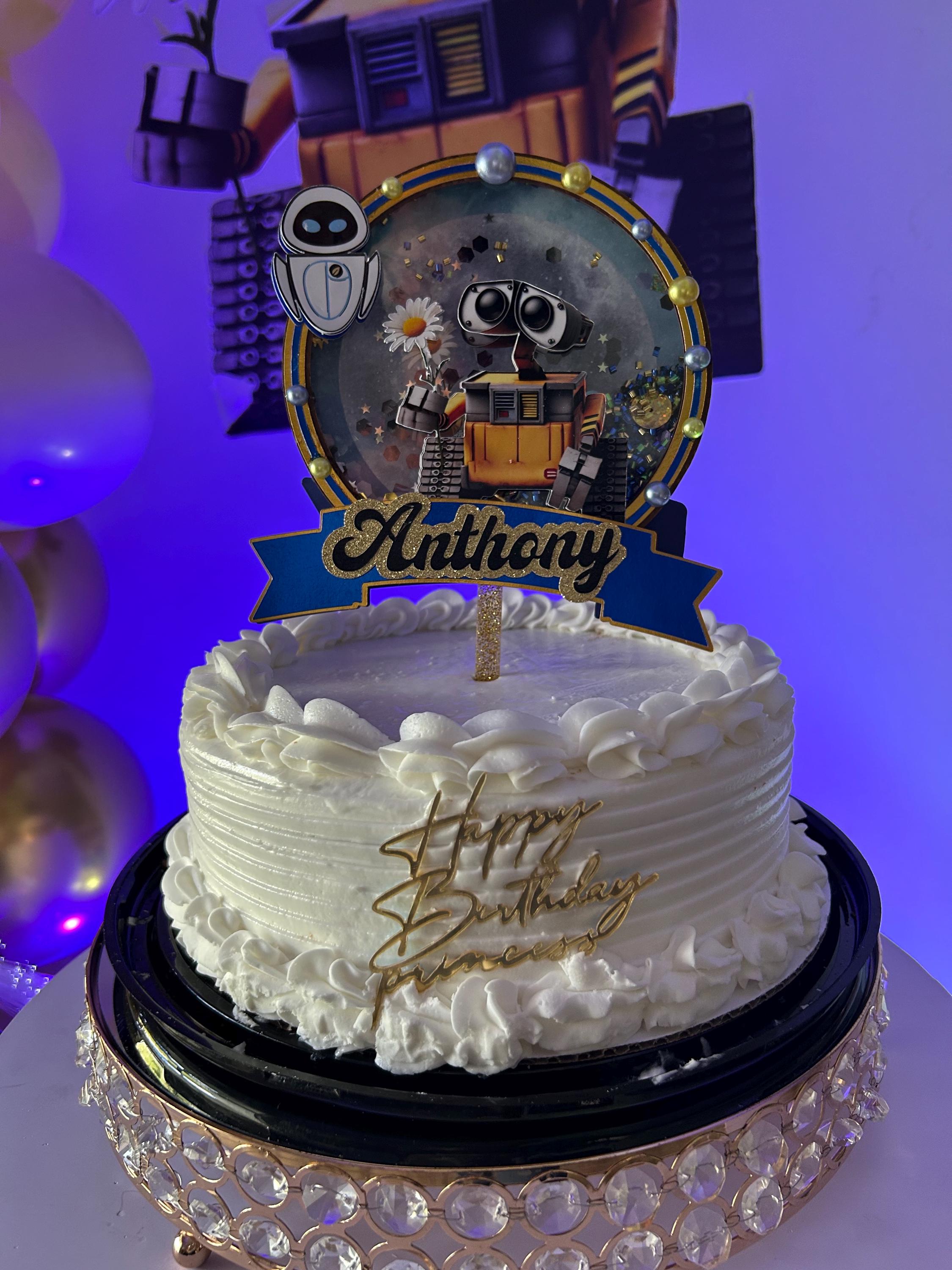 Robot Cake Topper β Custom Birthday Decor