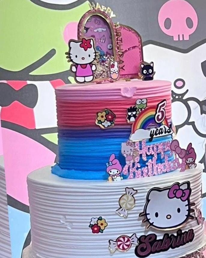 Kitty Birthday Cake Topper