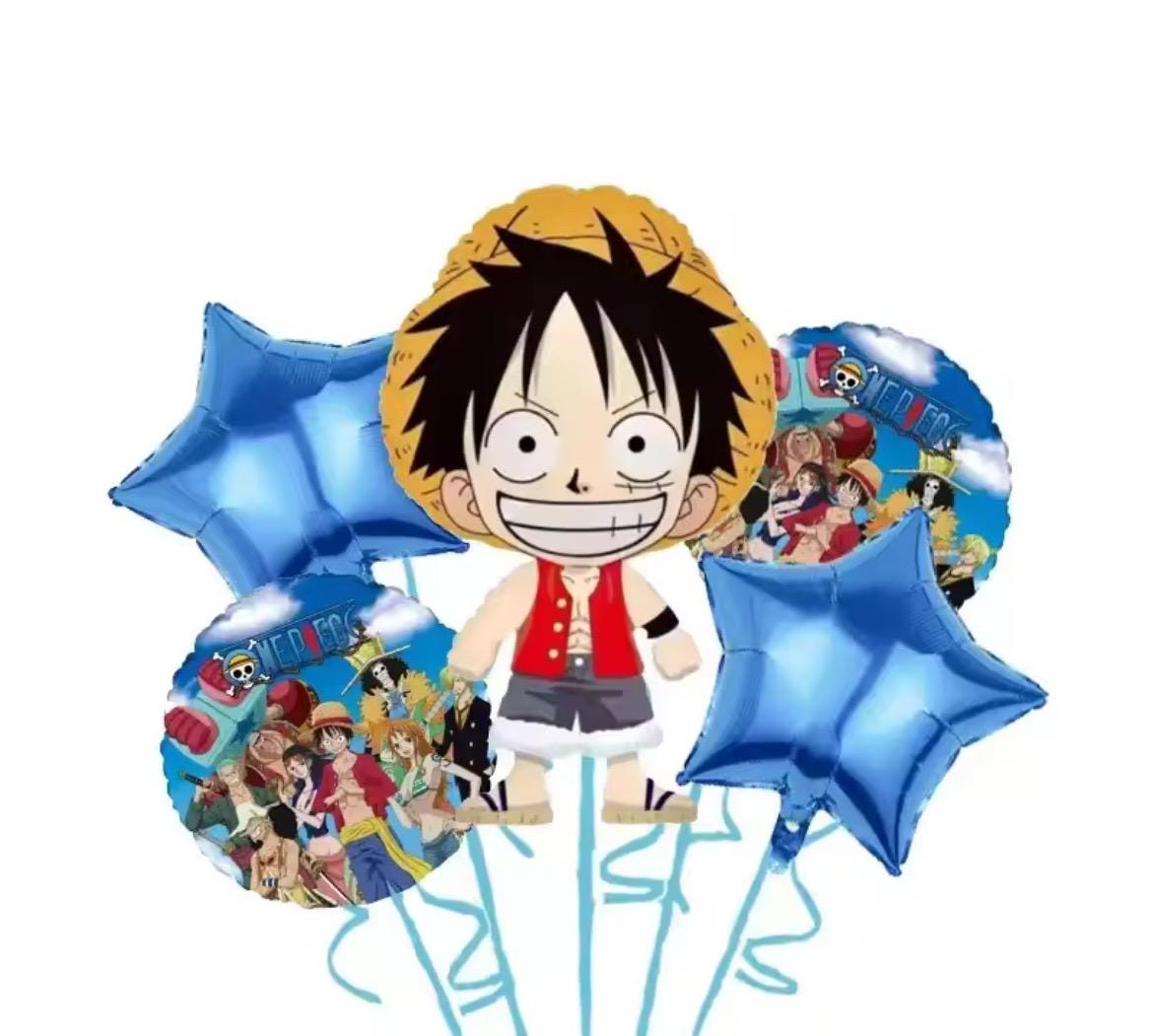 Onepiece Pirate Balloon Set – 5-Piece Anime Party Foil Balloons | Pirate Captain Theme Decor onepiece