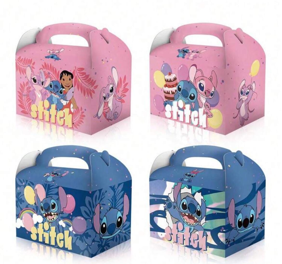 Blue Cartoon Personalized Party Favor Boxes – Set of 24 – Mixed Pink & Blue Designs