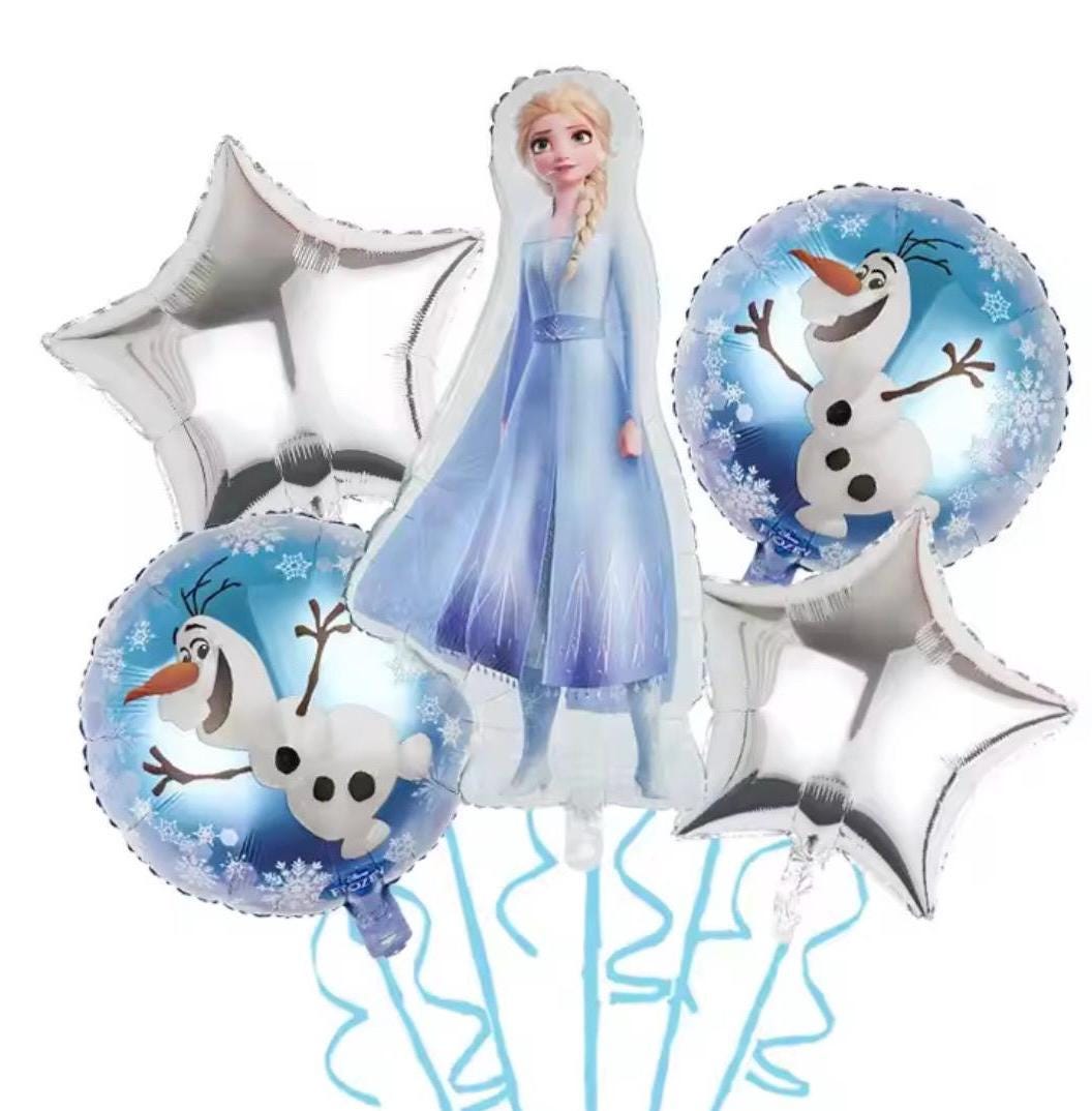 Girl  Birthday Team Foil Balloon Set – Elsa & Snowman Theme