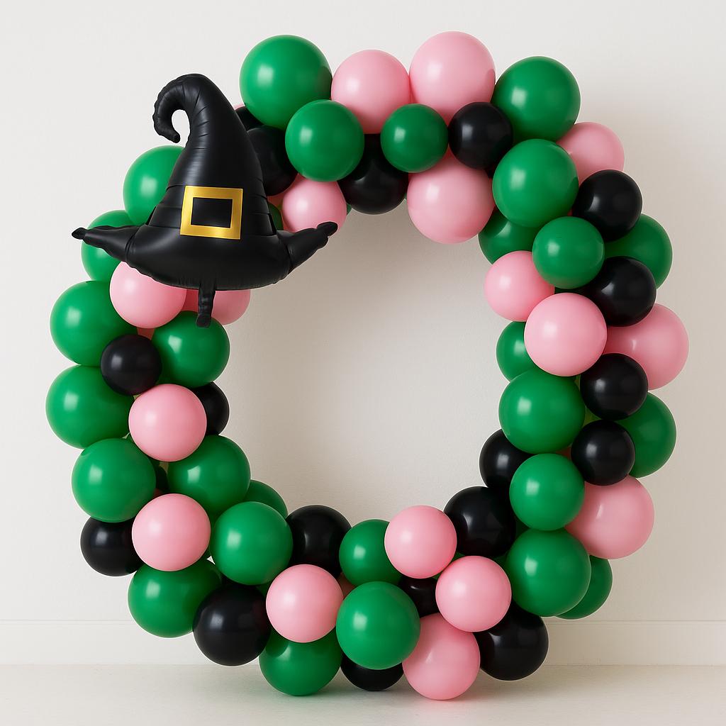 Set of 2 “ Wicked ” Inspired Witch Hat Foil Balloons – Musical Party Decor