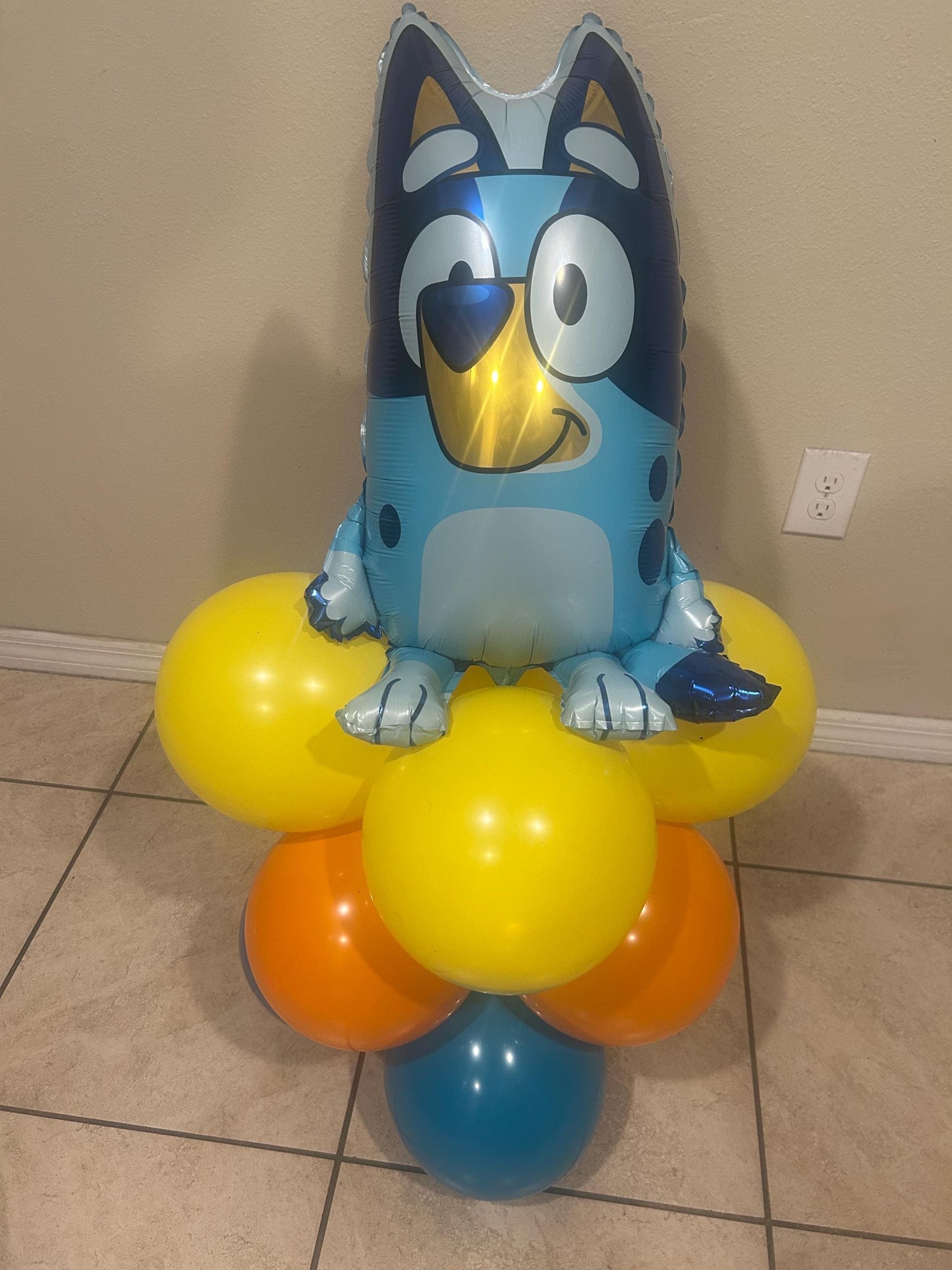 Blue Foil Balloon Set – 5pcs | Blue dog Birthday Party Balloons | Cartoon Dog Character Balloon Set | Kids Party Decor