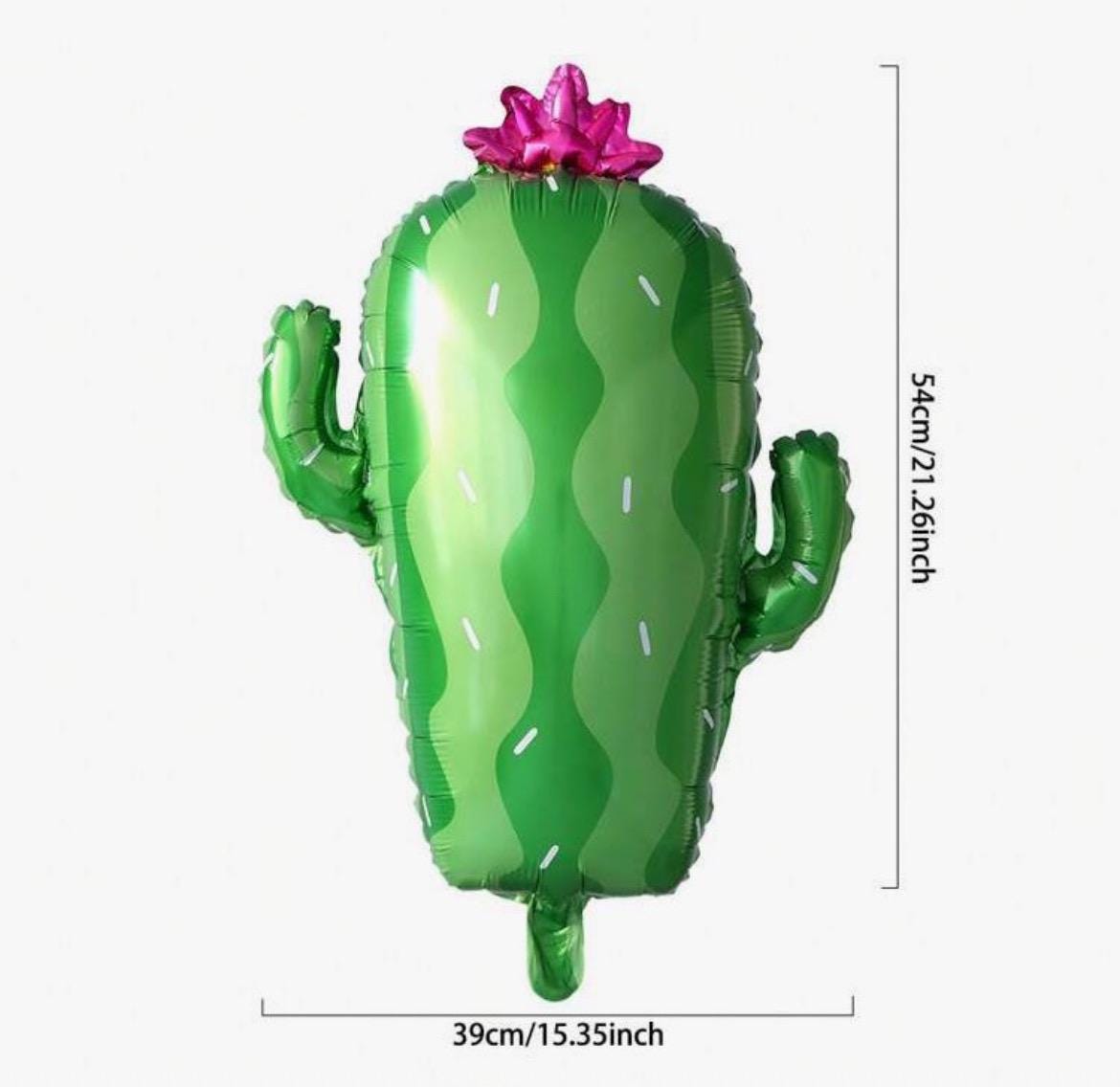 Luau Pool Party, Cactus,  Beach Birthday Decor  Tropical Foil Balloon Aliminum