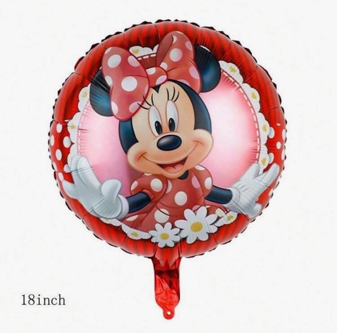 Red with dots Mouse Balloon Set – 5-Piece Red Foil Balloons  Birthday Party Decor