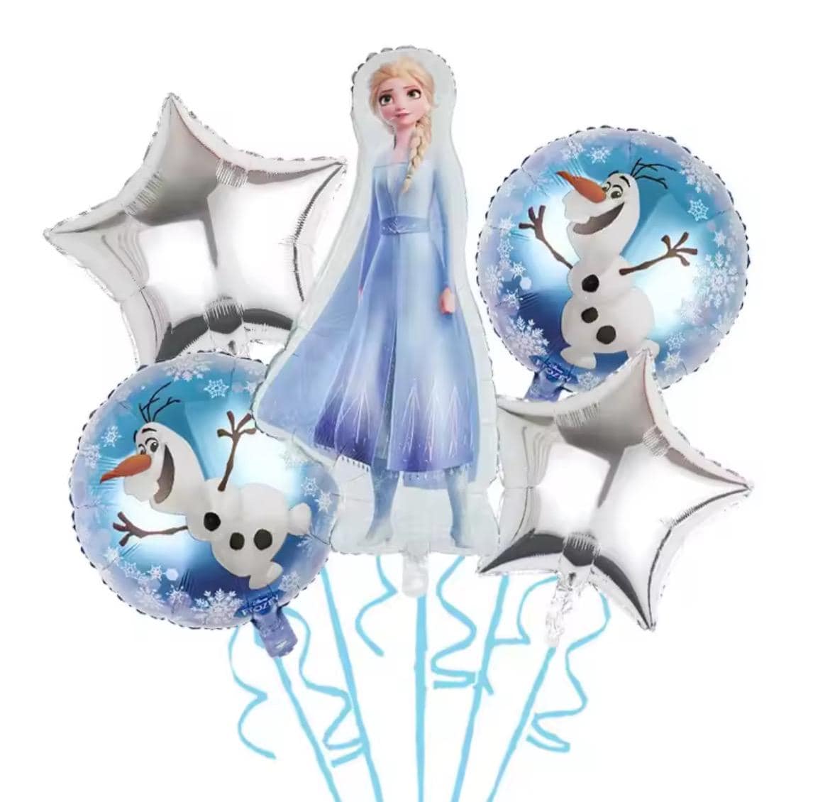 Girl  Birthday Team Foil Balloon Set – Elsa & Snowman Theme