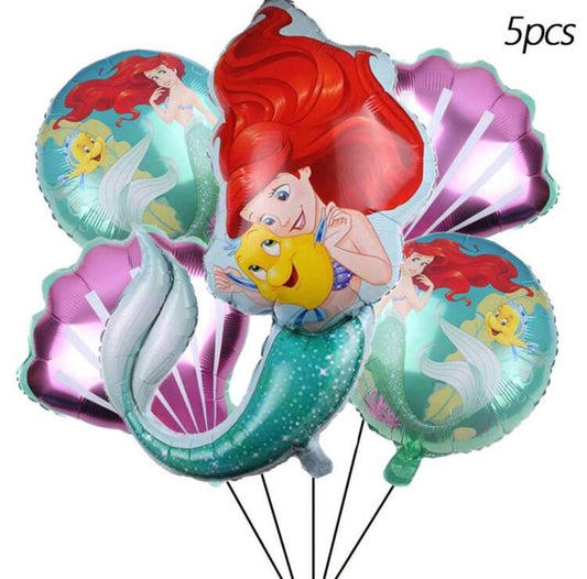 Mermaid Foil Balloon Set Under the Sea Birthday Party Summer Beach Pool Party