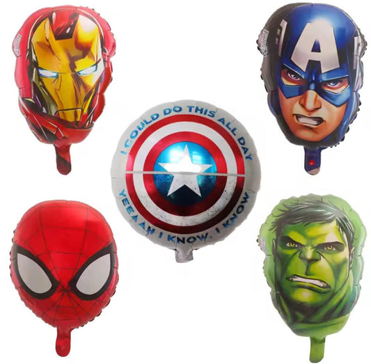 Superhero Foil Balloon Set – 5pcs  Birthday Balloons