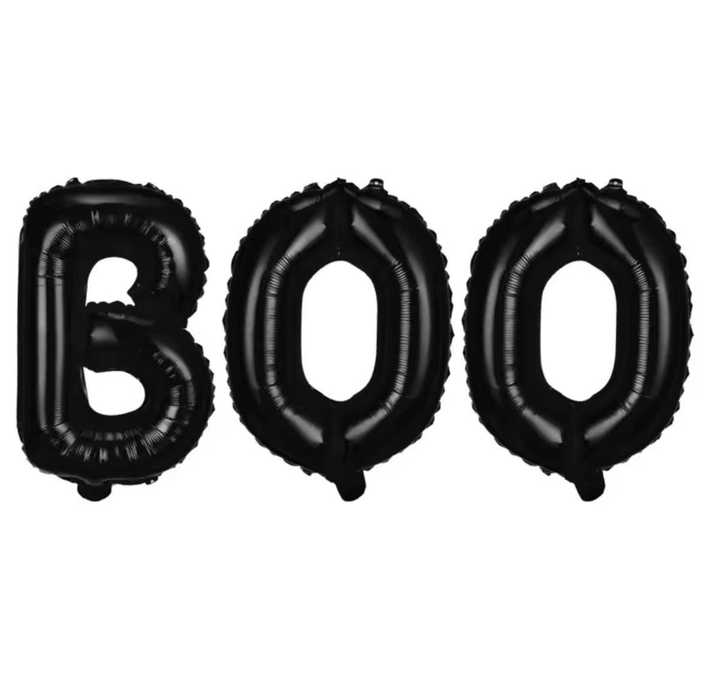 Halloween  Party Decorations Set – BOO Balloons, Foil Balloons, Table Decor, Cute Spooky Theme
