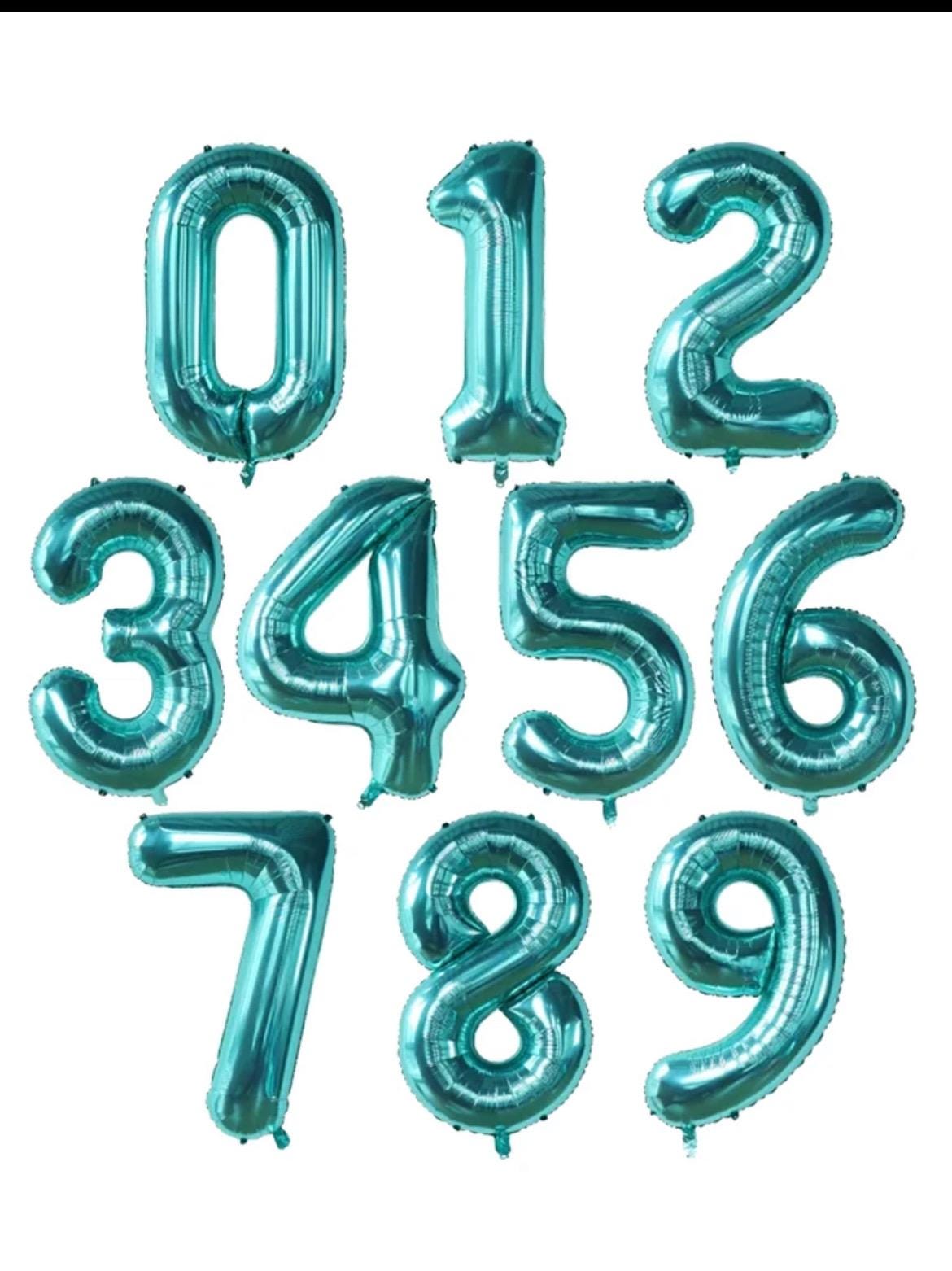 Colorful Number Balloons for Celebrations