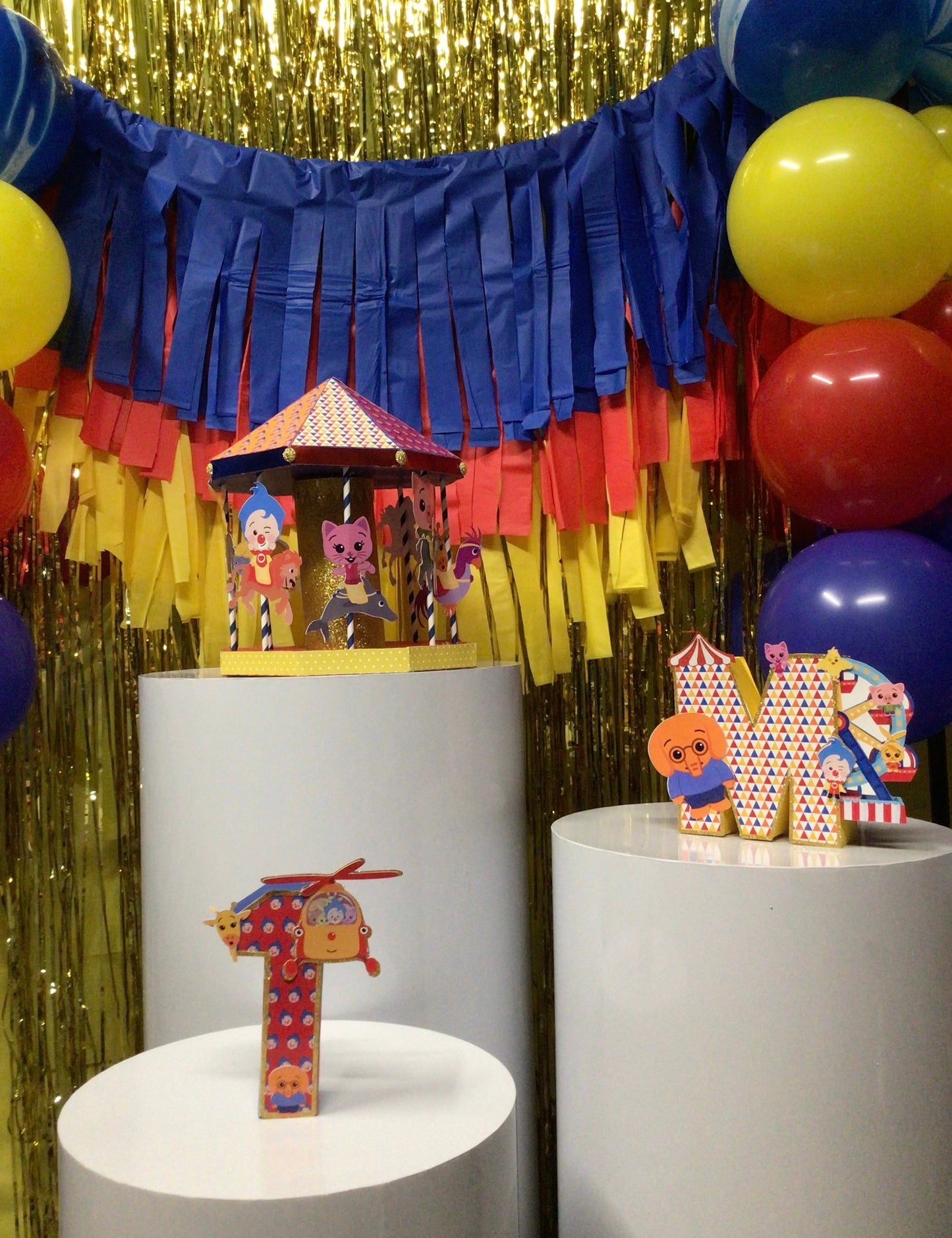Kids Clown Cake Topper Circus Clown Birthday Party Customized Decoration First Year Baby