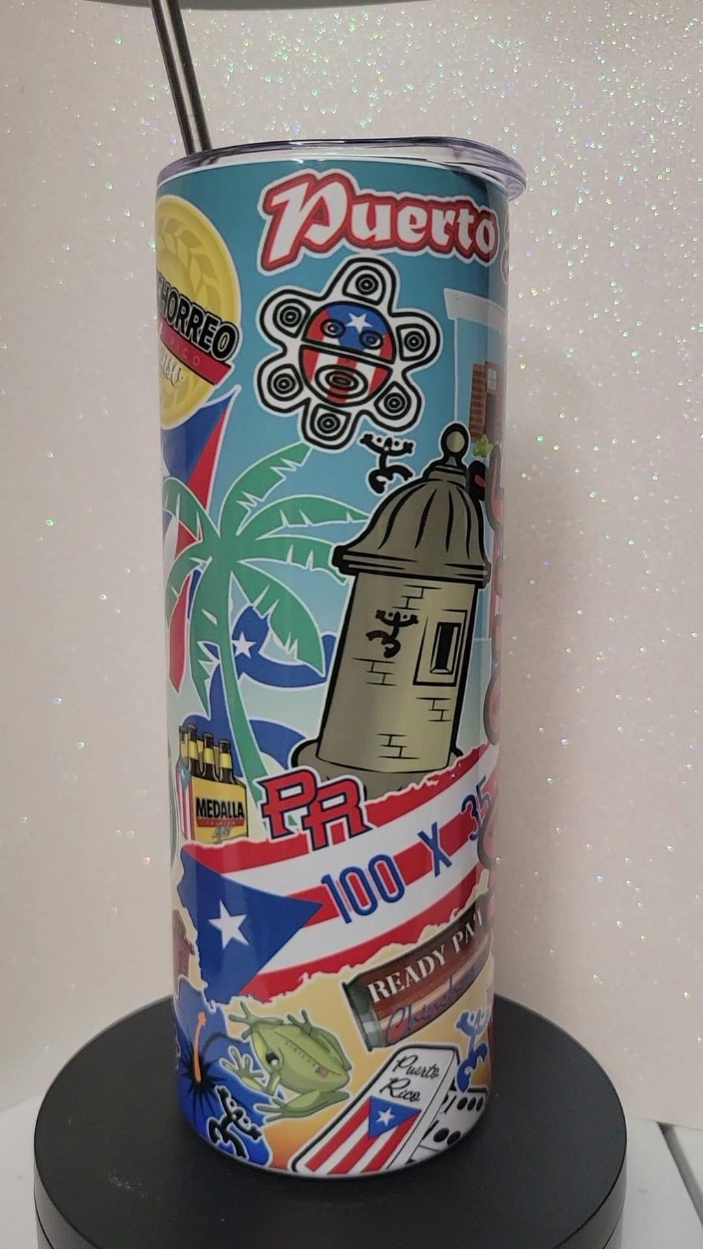 Boricua Puerto Rico Personalized Tumbler Cup Puertorican