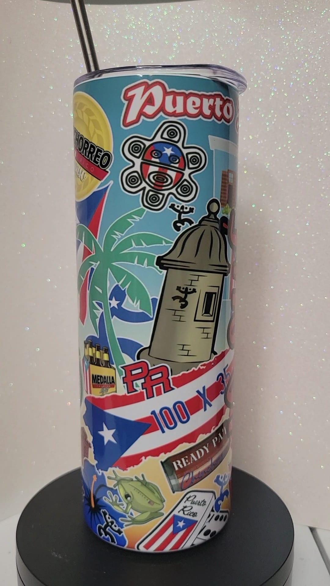Boricua Puerto Rico Personalized Tumbler Cup Puertorican