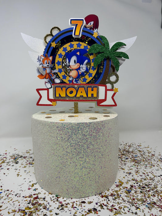 Sonic Boy Theme Birthday Cake Topper