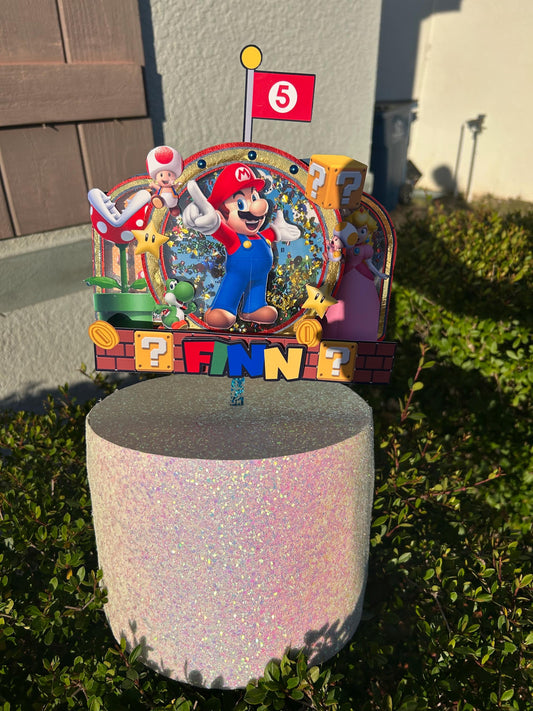 Super Mario Birthday Party Cake Topper