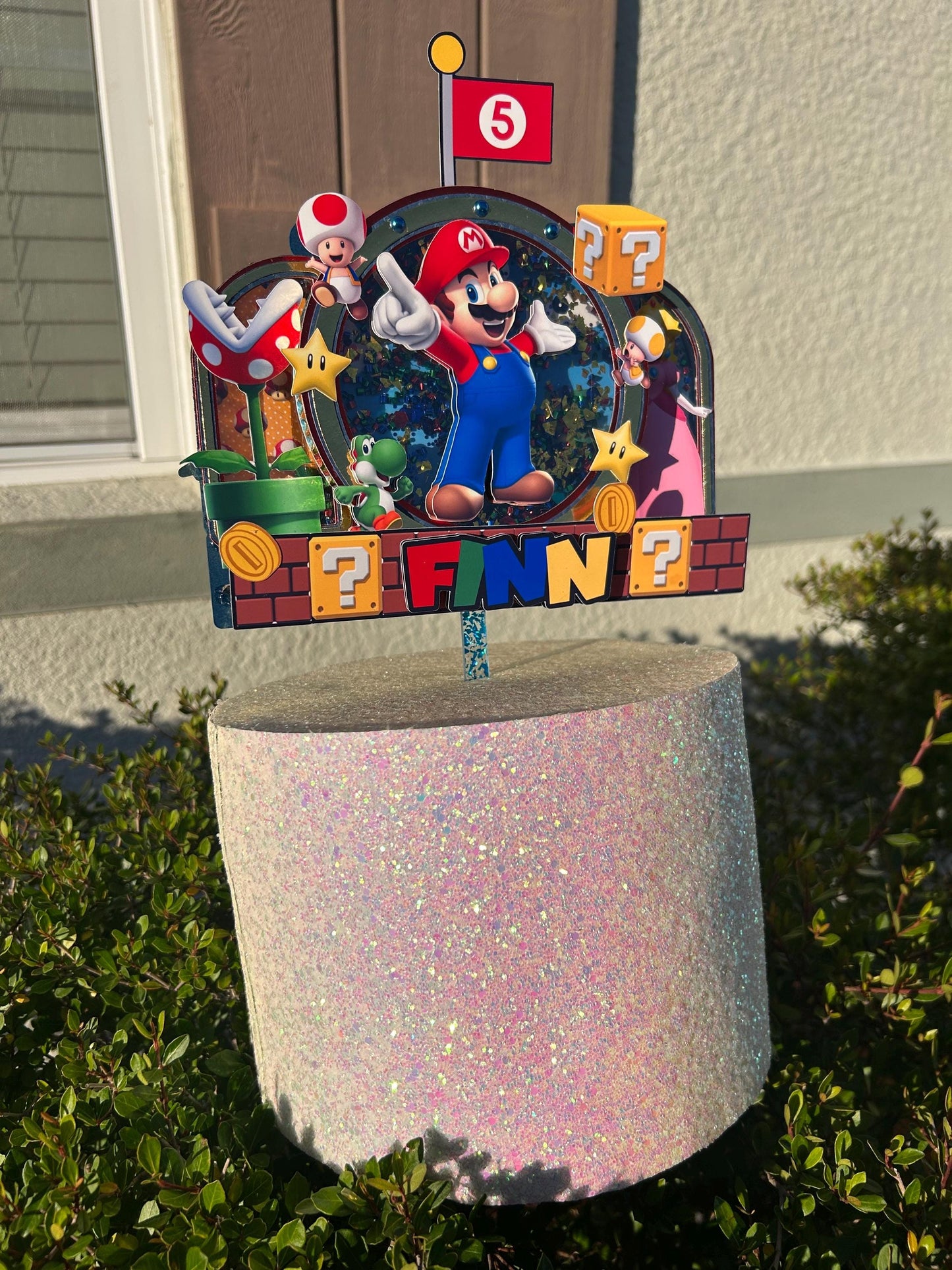 Super Mario Birthday Party Cake Topper