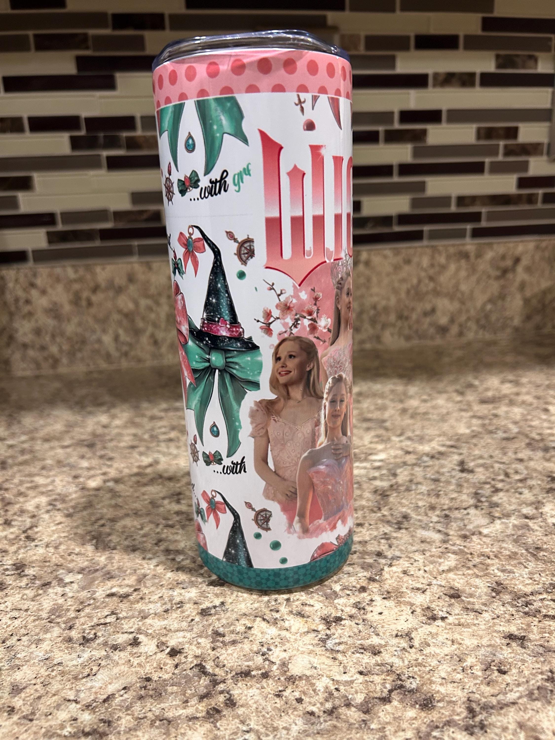 Wicked Sublimated Tumbler Elphaba and Glinda Inspired