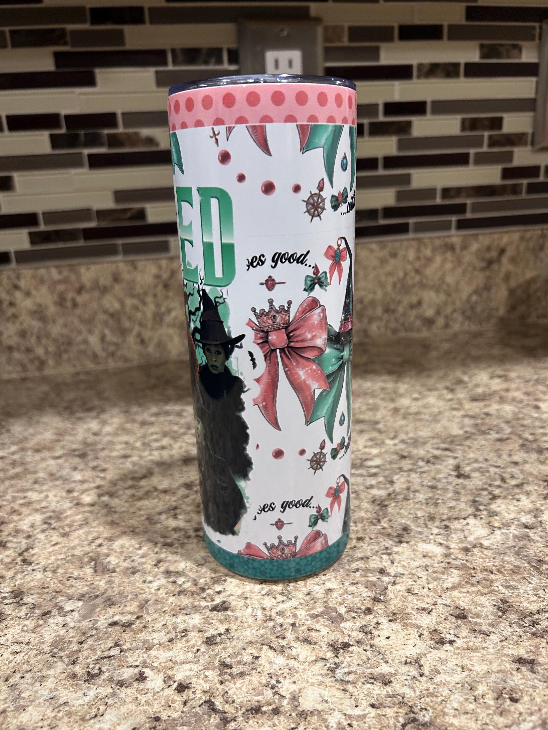 Wicked Sublimated Tumbler Elphaba and Glinda Inspired