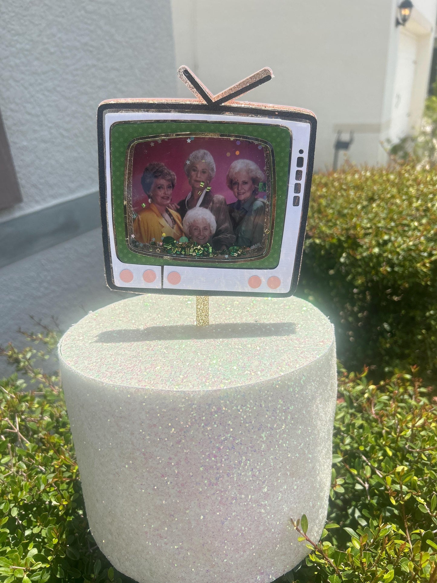 Golden Girls  Birthday Cake Topper – Retro TV Shaker & Purse Design