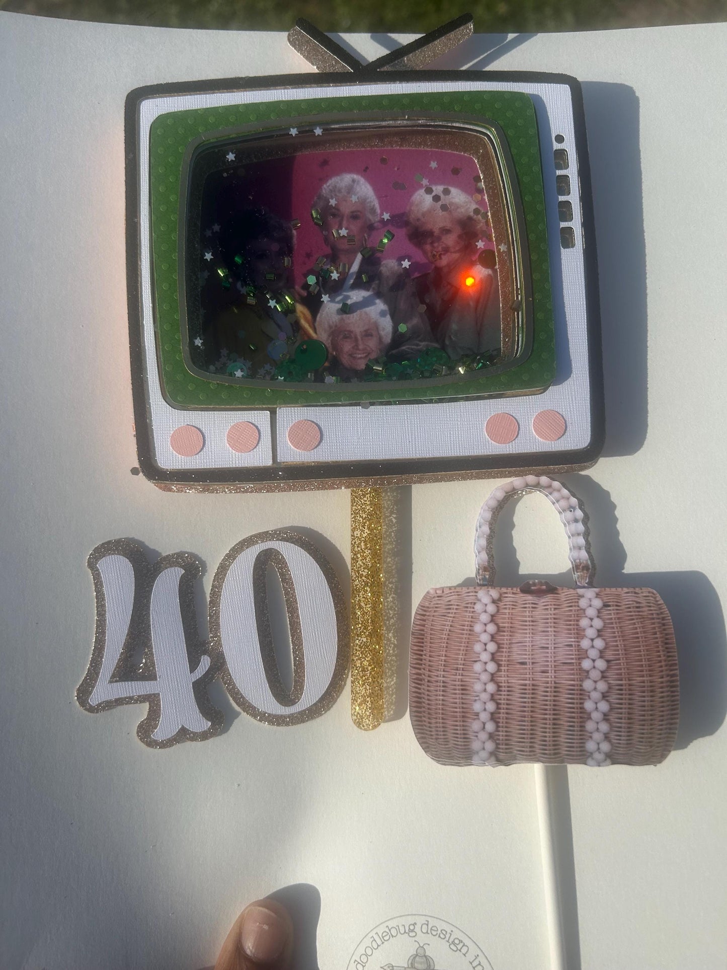 Golden Girls  Birthday Cake Topper – Retro TV Shaker & Purse Design