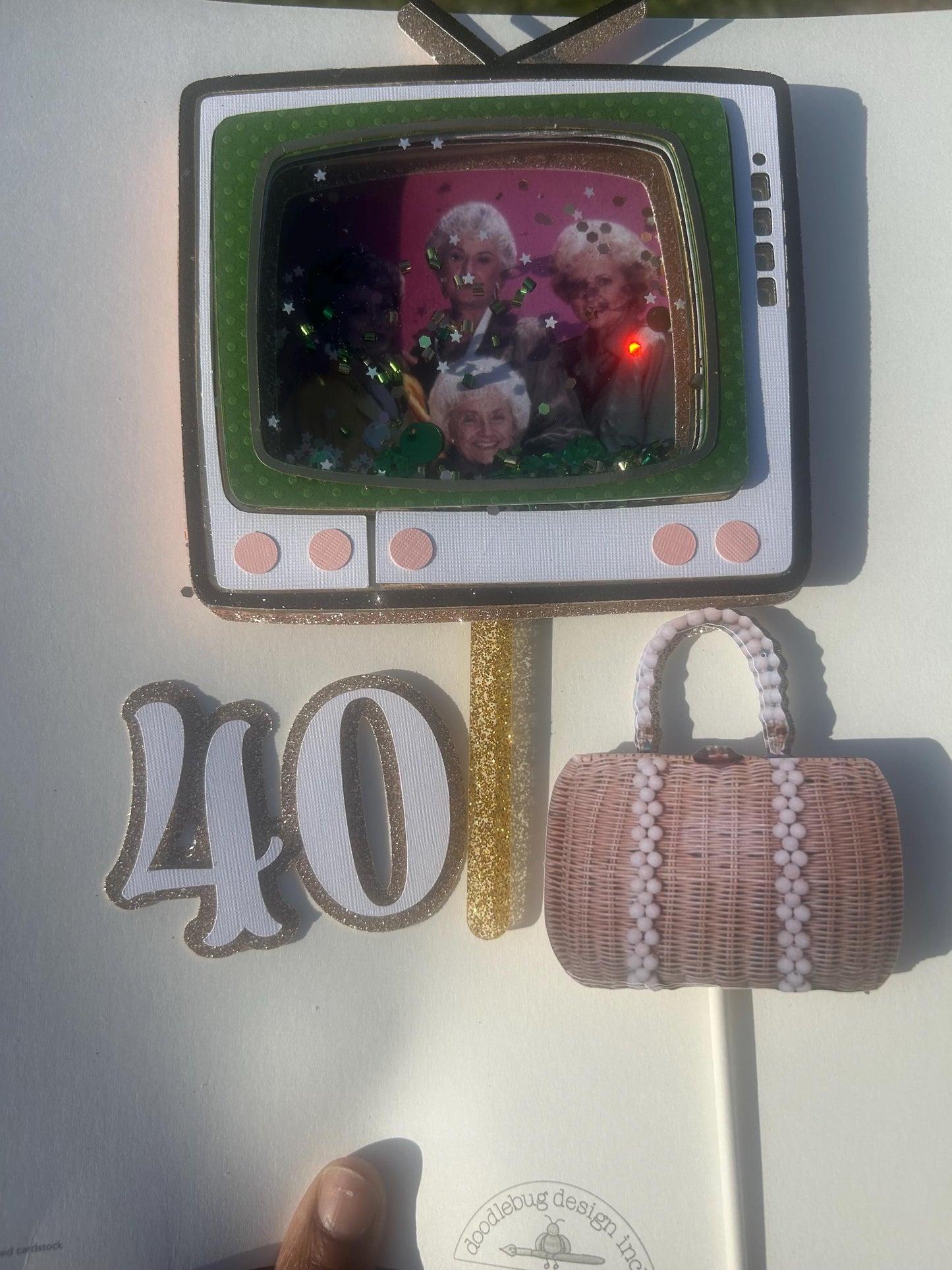 Golden Girls  Birthday Cake Topper – Retro TV Shaker & Purse Design