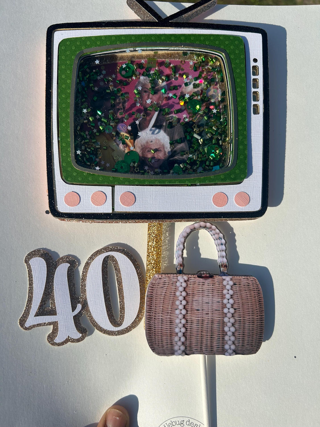 Golden Girls  Birthday Cake Topper – Retro TV Shaker & Purse Design