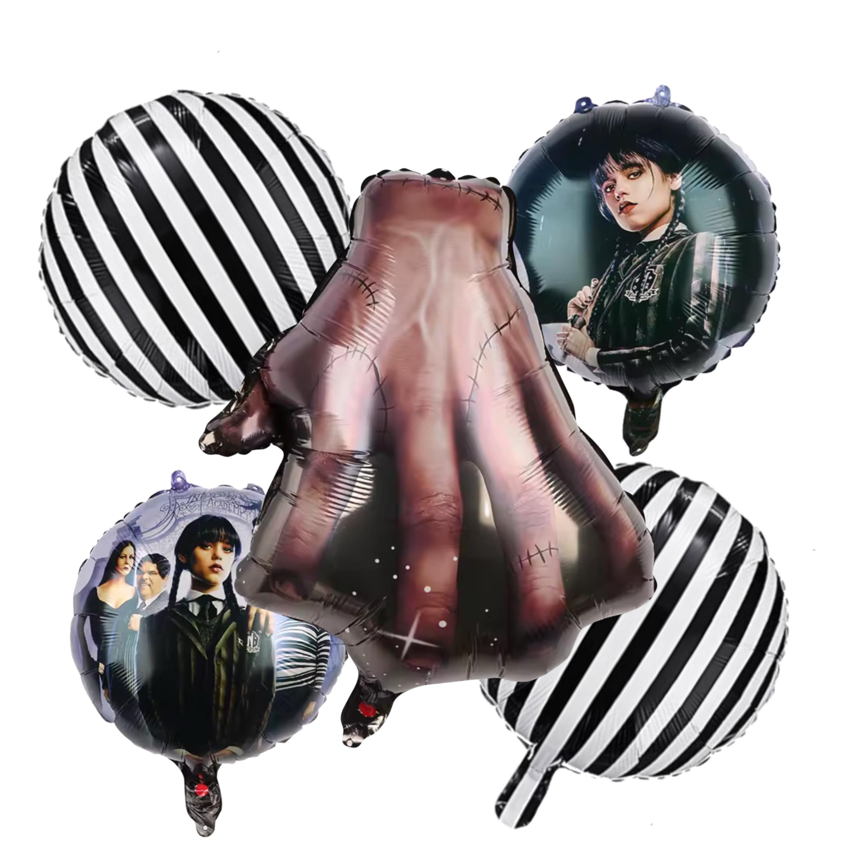 Wednesday Two braid’s Girl Foil Balloon Set – 5 Pieces