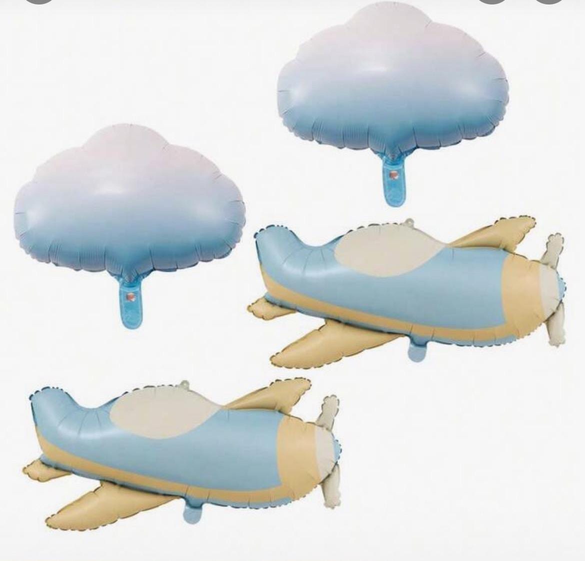 Adorable Baby Shower Decorations  Plane  Nude Color Balloons