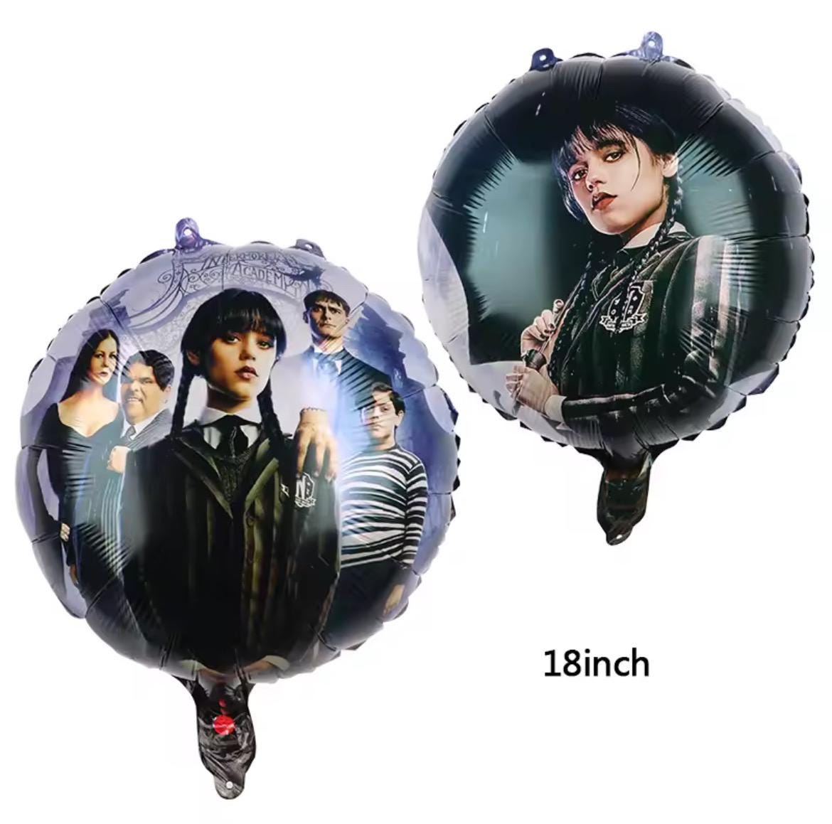 Wednesday Two braid’s Girl Foil Balloon Set – 5 Pieces