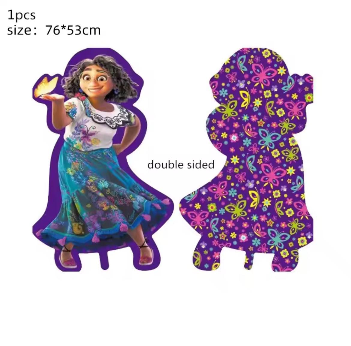 Encanto Inspired Foil Balloon Set – Mirabel and Butterfly Party Decorations (4 pcs)