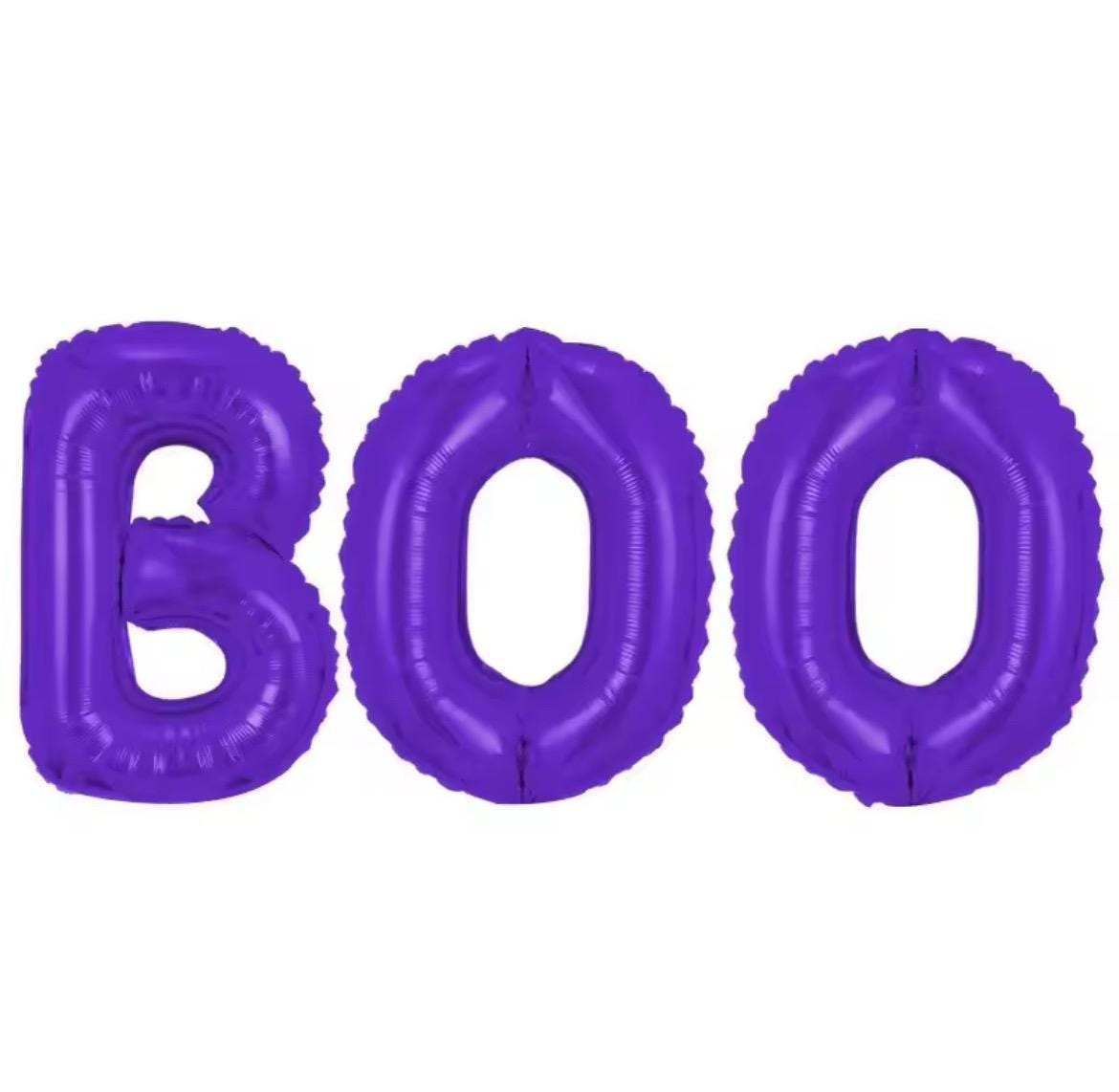 Purple Spooky Halloween Party Decoration Set: BOO Balloons, Ghost & Witch