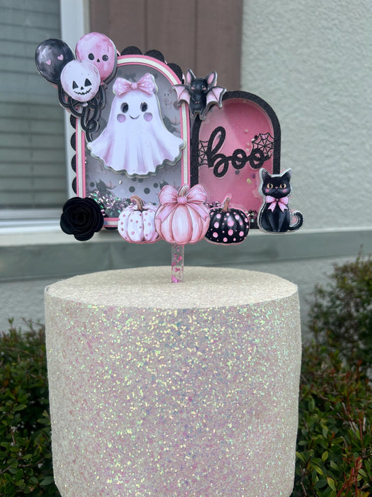 Two Cute To Spook Cake Topper • A Little Boo Is Almost Due Baby Shower Topper • Spooky One Birthday Decoration