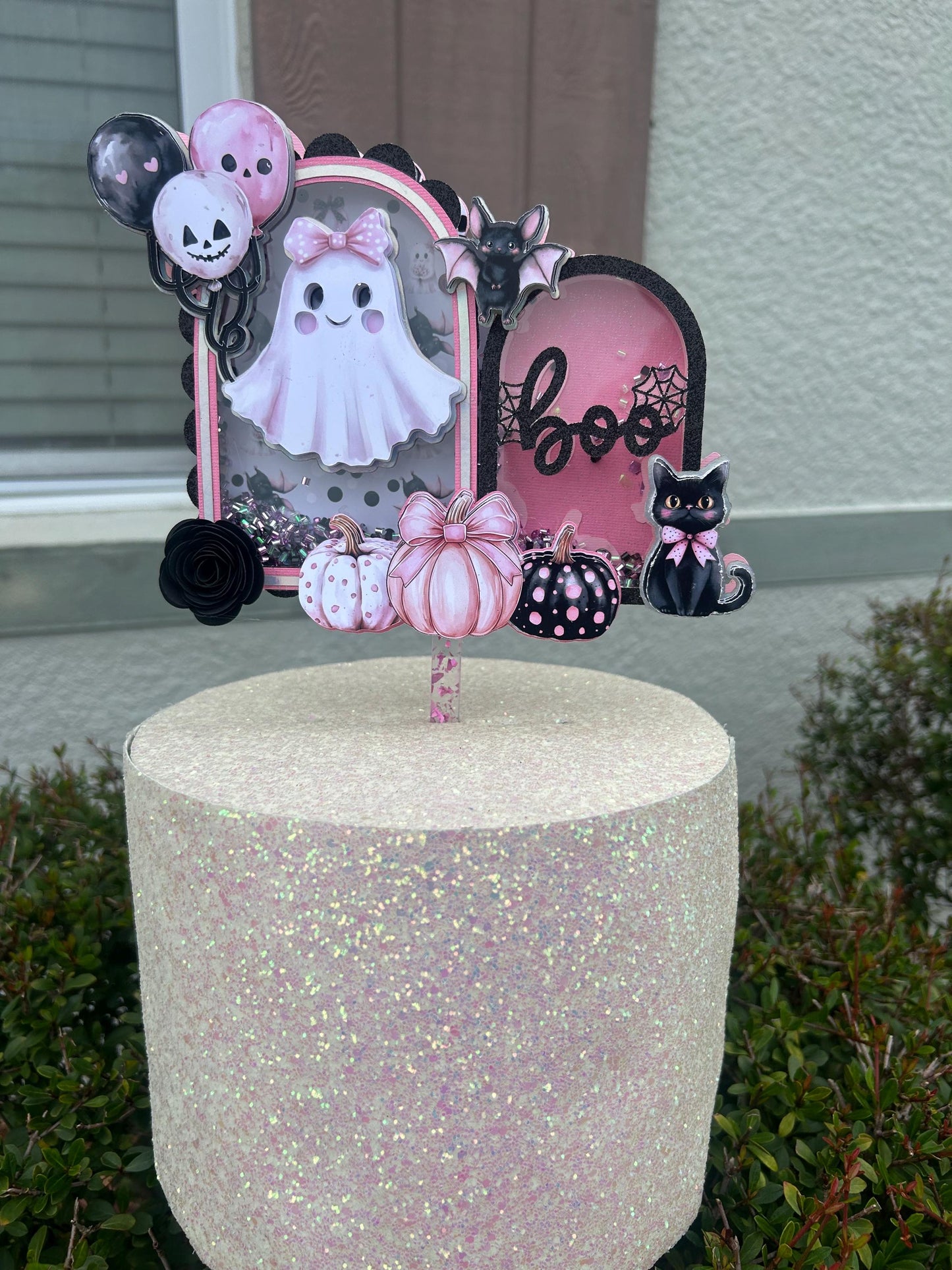 Two Cute To Spook Cake Topper • A Little Boo Is Almost Due Baby Shower Topper • Spooky One Birthday Decoration