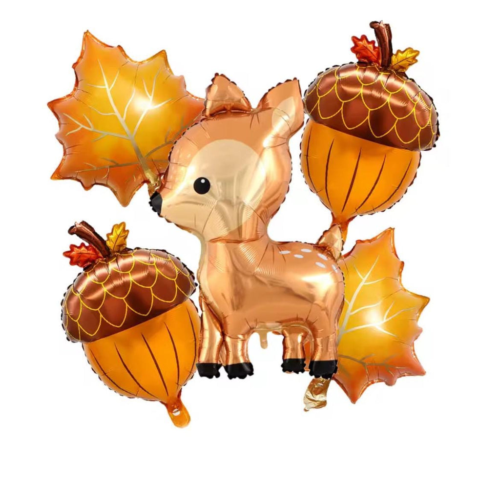 Deer Woodland Balloon Set – Baby Shower, Fall Birthday, Thanksgiving Party Decor