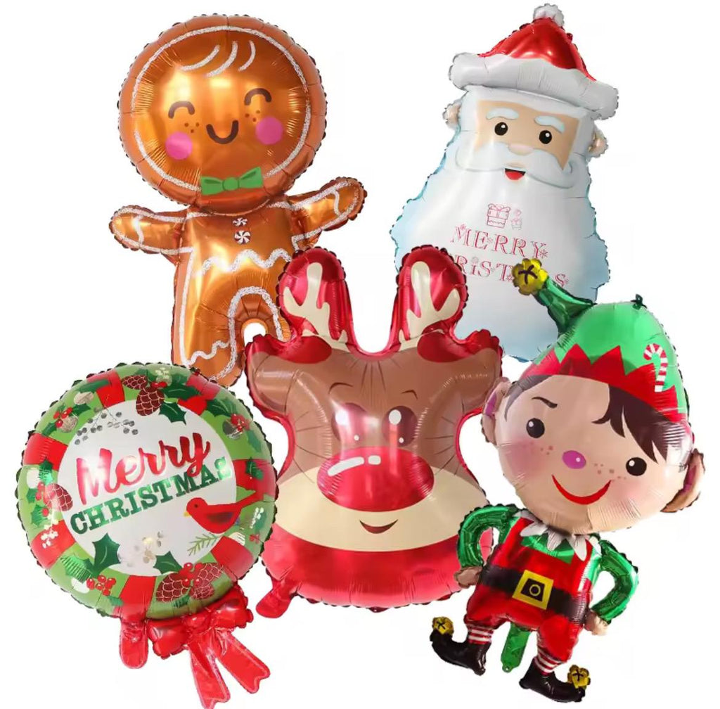 Christmas Foil Balloon Set – 5 pcs