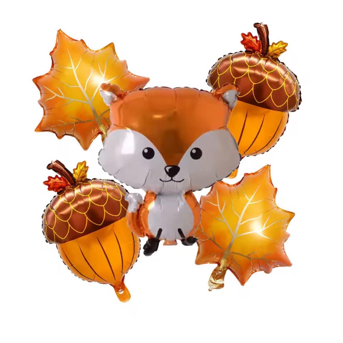 Fox & Autumn Balloon Set – Woodland Baby Shower, Fall Birthday, Thanksgiving Decor