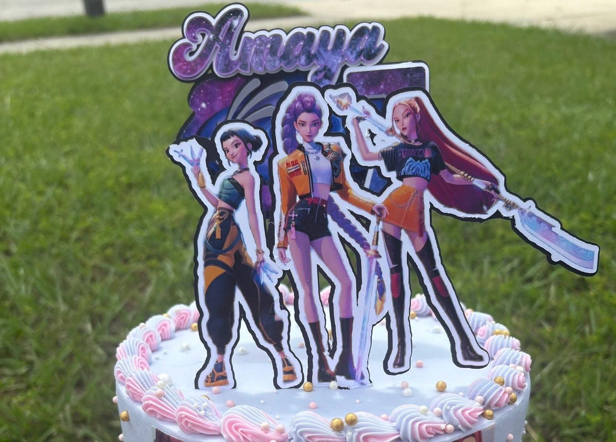 Galaxy KPop Hunter Stars Cake Topper image 2