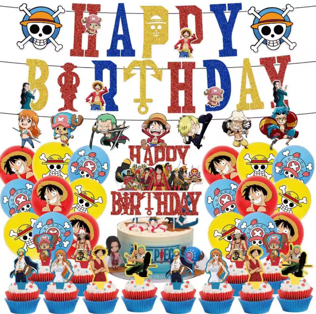 Pirate Balloon Set  Anime Party Decoration Pirate Captain Theme Decor onepiece
