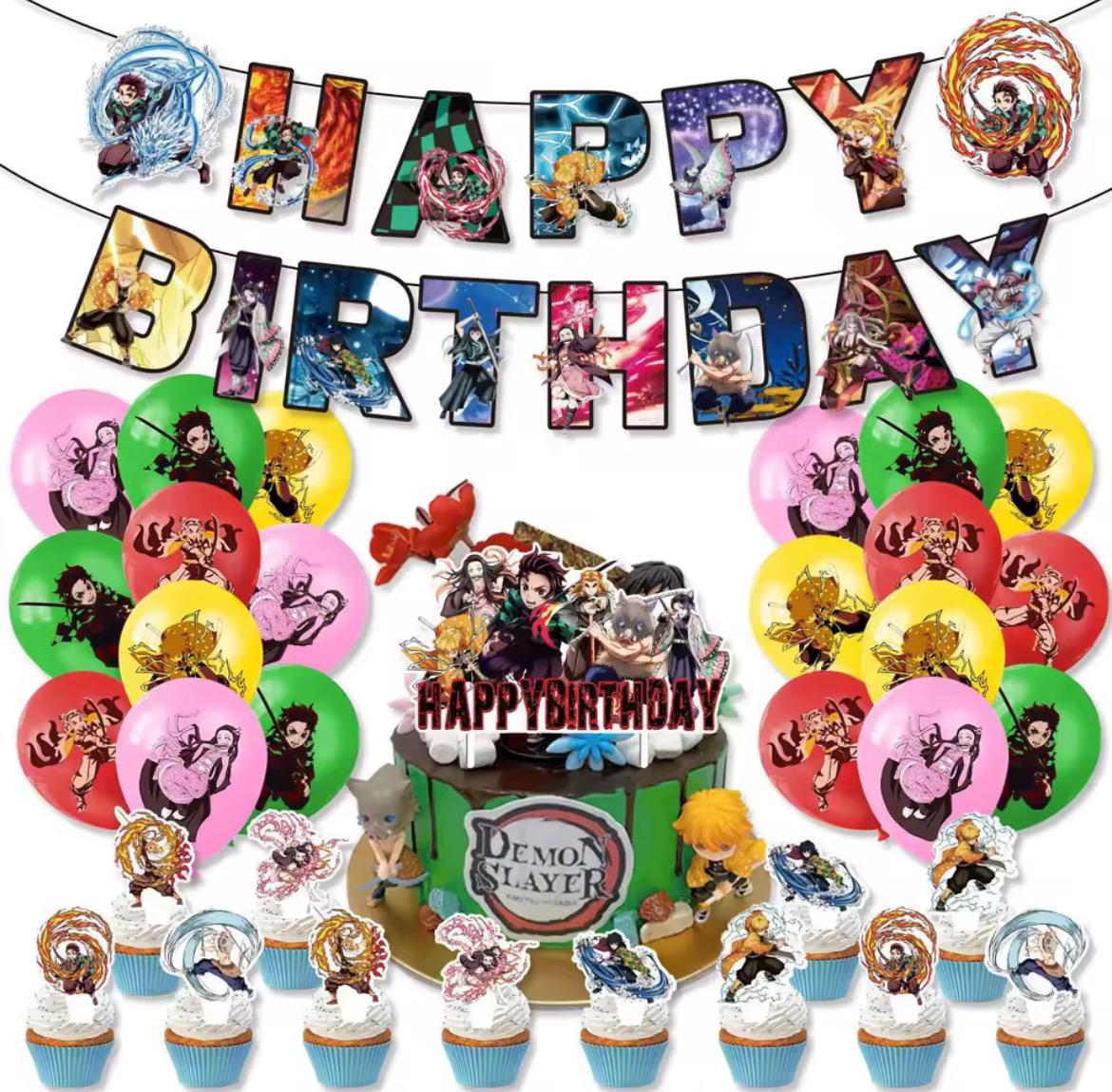 Anime Warrior Birthday Decoration Set – Hero Party Supplies