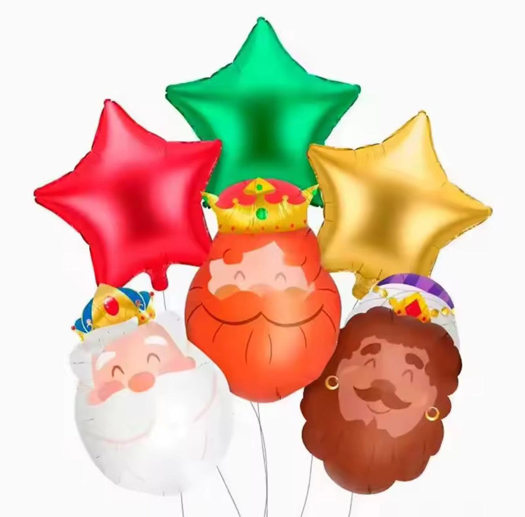 Three Kings Foil Balloons Set – Epiphany Party Decorations | Día de Reyes Balloons