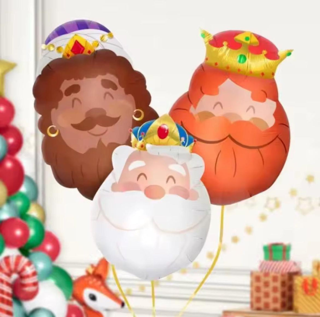 Three Kings Foil Balloons Set – Epiphany Party Decorations | Día de Reyes Balloons