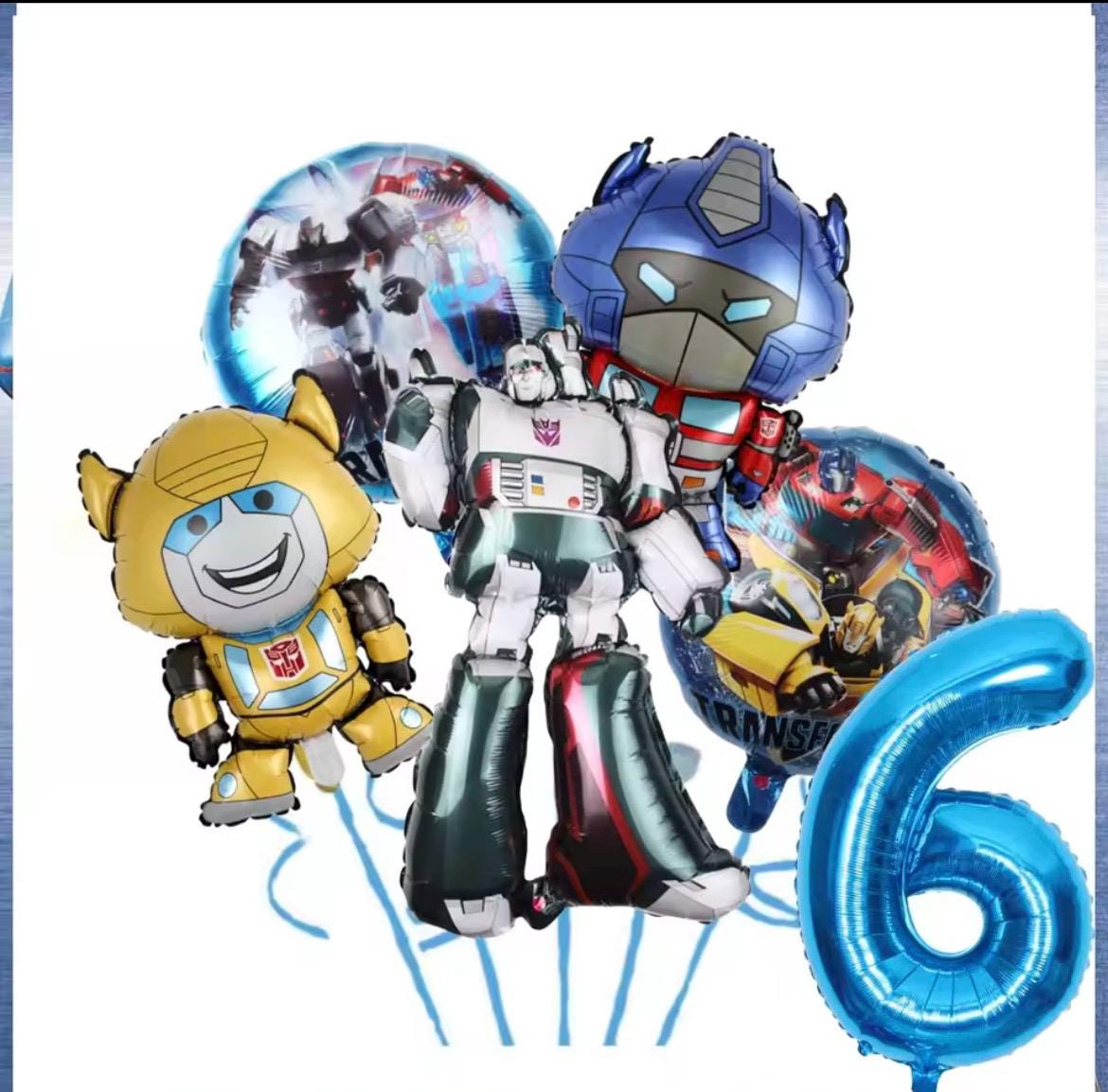 Robot Hero Birthday Balloon Set – Choose Age 5–9