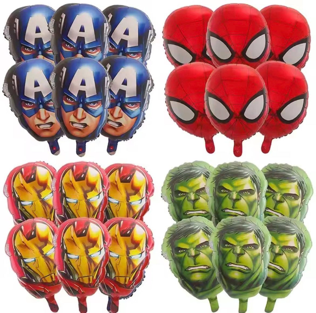 Superhero Foil Balloon Set – 4pcs  Birthday Balloons