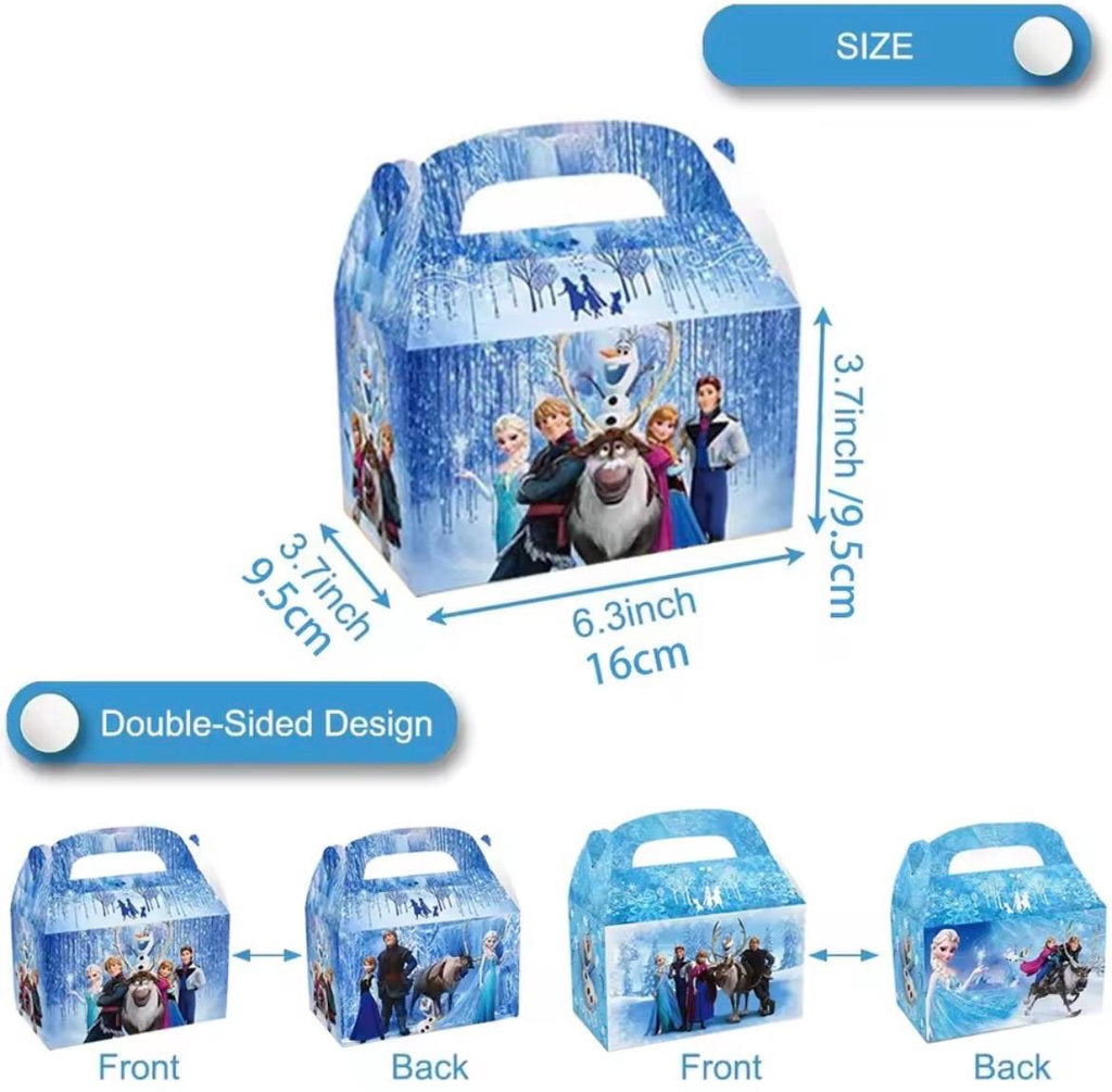 Ice Princess Party Favor Boxes, Personalized Winter Snow Celebration Decorations (Set of 24)