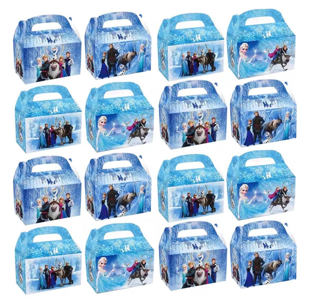 Ice Princess Party Favor Boxes, Personalized Winter Snow Celebration Decorations (Set of 24)
