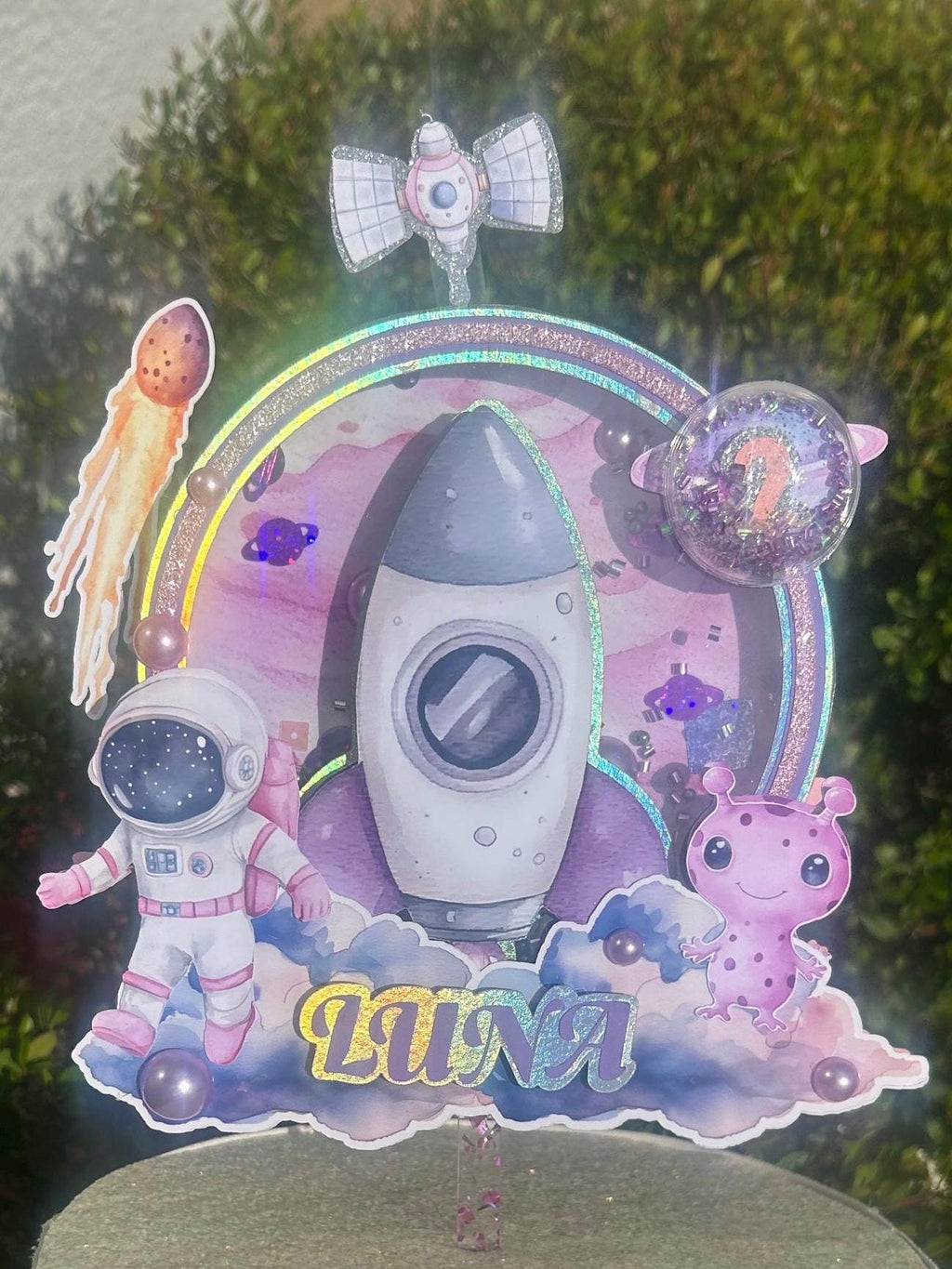 First Trip Around the Sun Astronaut Cake Topper image 2