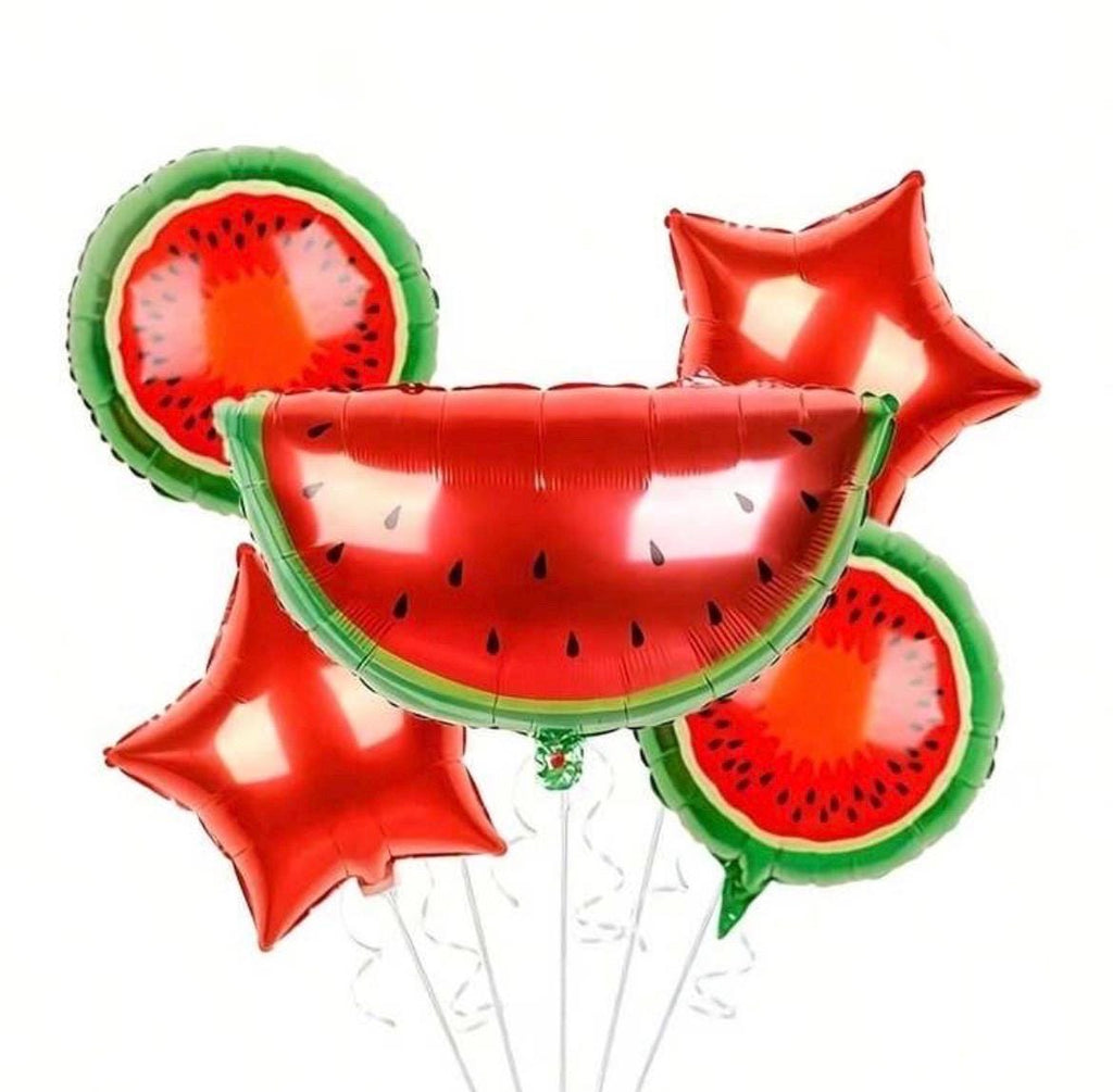 Watermelon Balloon Set, Summer Party Decorations, Fruit Theme Birthday Balloons, Watermelon Slice Foil Balloon Bundle